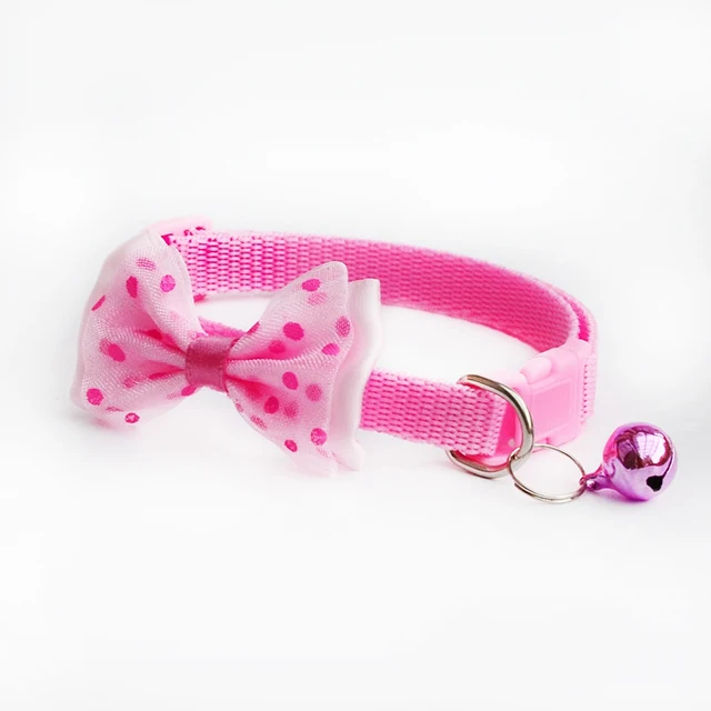 small dog collar with bow tie