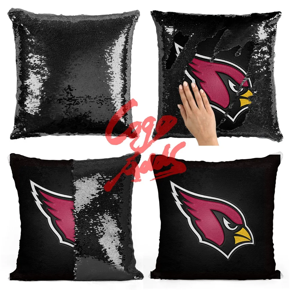 

Arizona Cardinals decorative throw pillows reversible mermaid sequin pillow case cover dropshipping