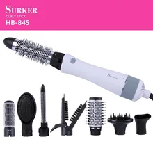 8 в 1 Многофункциональный Профессиональный стайлинг для волос, круговая ватная детали для электрического фена для волос выпрямитель отрицательных ионов вращающийся горячий воздух кисть, устройства для стилизации