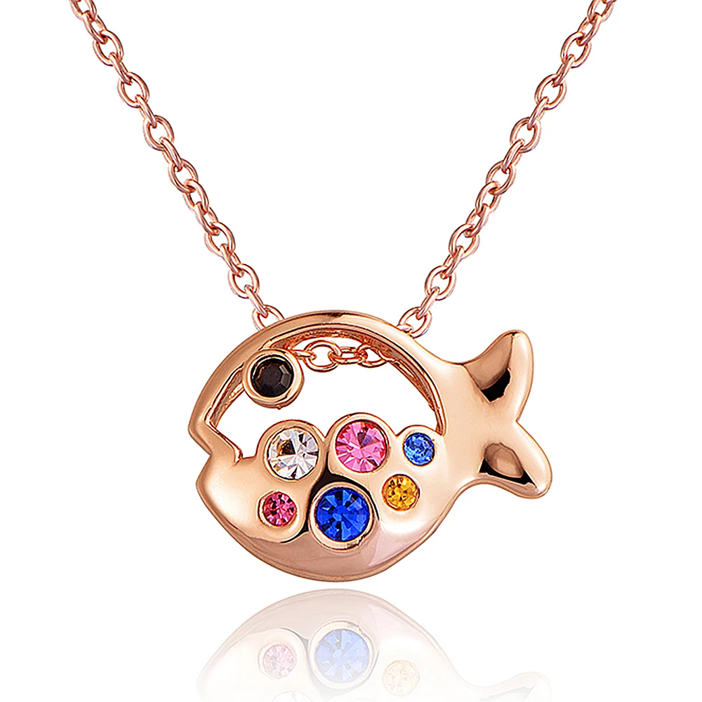 

DORMITH real 925 sterling silver necklace lovely fish Pendant Necklaces for women Jewelry necklace