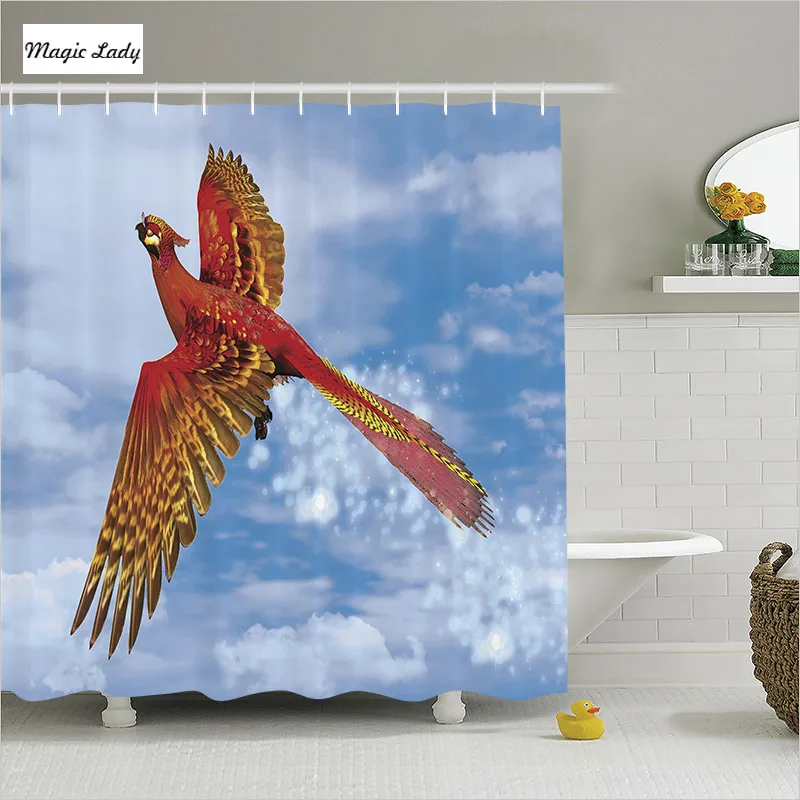 Rideau De Douche Salle De Bains Accessoires Oiseau Volant