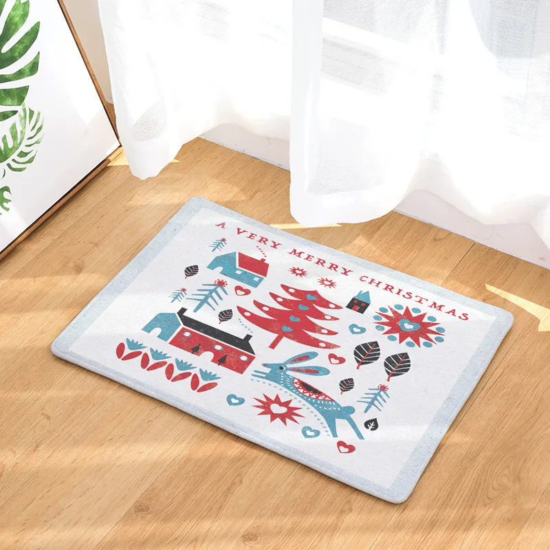 BLRISUP Рождественский напольные украшения коврик для дома Цифровая печать анти-скольжение пылезащитный дверной коврик передние двери коврики кухня ковер