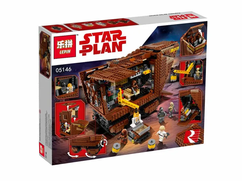 

lepin sandcrawler legoing star Wars 05146 legoing starwars Sandcrawler Model 75220 Toys For Children Building Set Blocks Bricks
