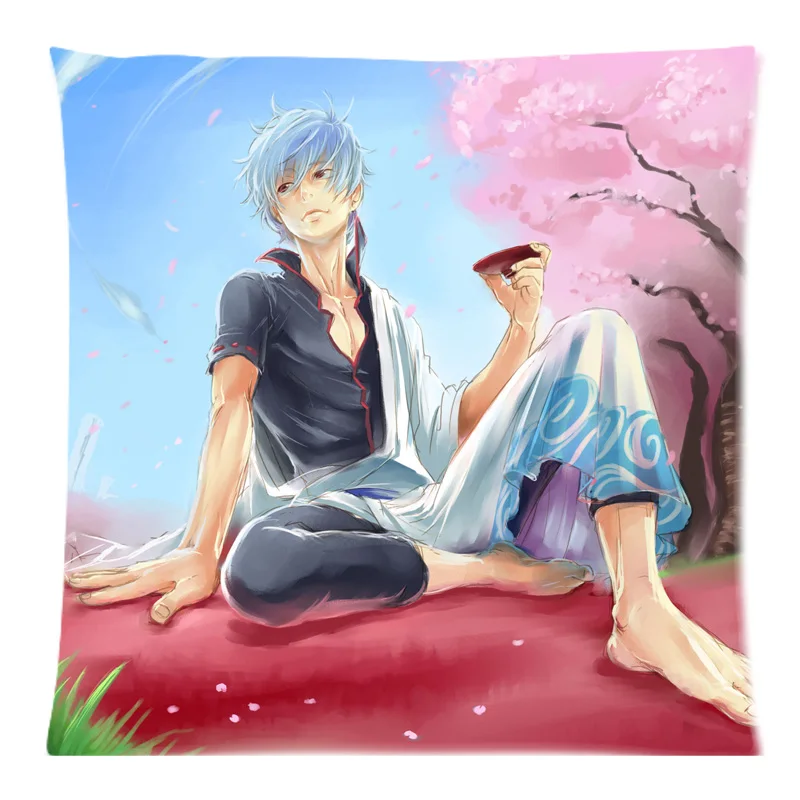 

Gintama Cushion Cover Anime Home Car Decorative throw pillows Case New Arrival Custom Polyester Almofada Cover