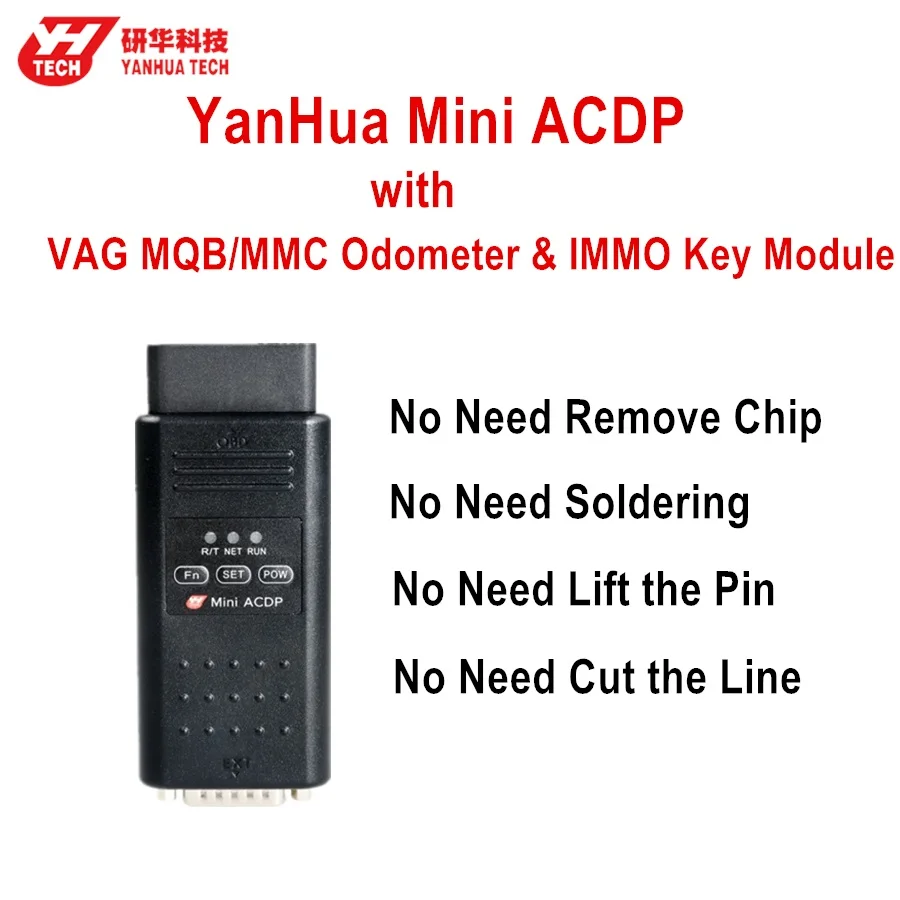 

Yanhua Mini ACDP MQB/MMC Odometer Correction and IMMO Key Programming Module