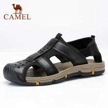 CAMEL/Мужская обувь; Летние уличные мужские сандалии из воловьей кожи; легкая амортизирующая эластичная одежда; нескользящая мужская обувь