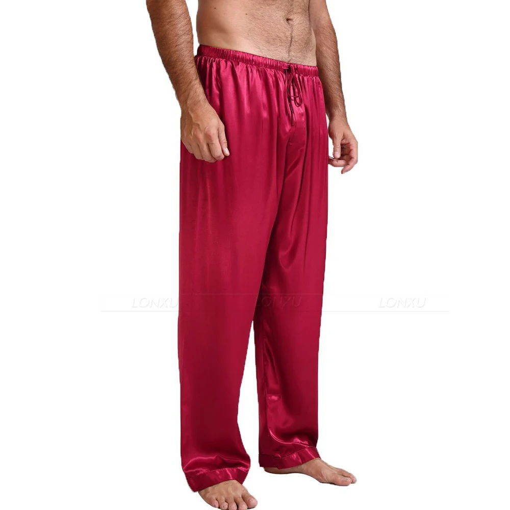 Мужская шелковая атласная пижама штаны для отдыха сна p & S ~ 4XL Plus|sleep bottoms|lounge pantspyjama