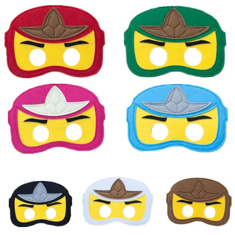

30pcs Kids Birthday Party Game Cosplay Funny Felt Ninja Mask Ninjago Turtles Mask Teenage Mutant Ninja Turtles Mask