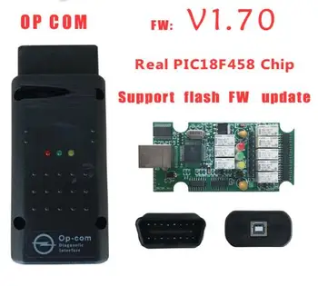 With PIC18F458 Chip ! Best Quality! V1.70 OBD2 Op-com / Op Com Opcom For Opel Scan Tool Support FLASH FW Update Free Ship 1