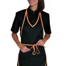 Фартук черный с оранжевым краем