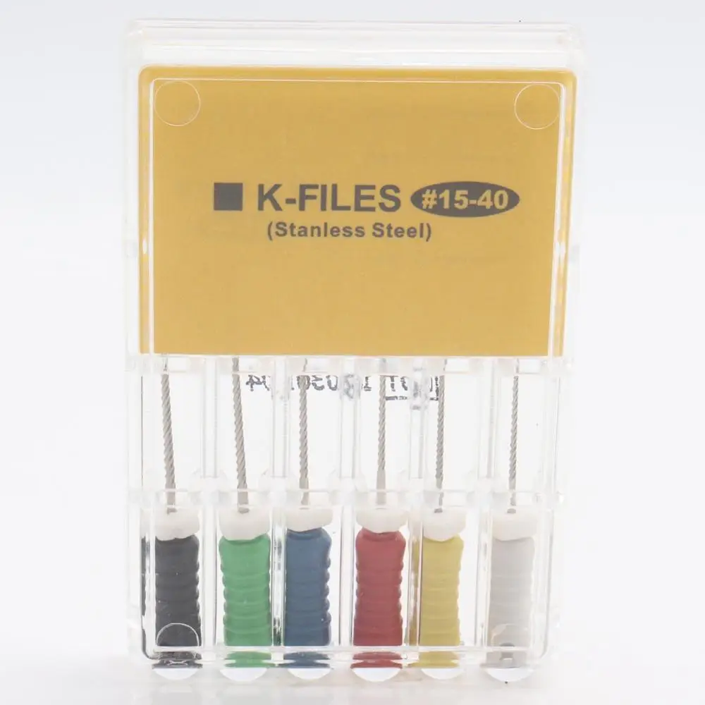 

1 Pack(6pcs)Endodontic Root Canal K Files Hand Use Dental K-File 21mm #8-40 #45-80 Hand Use files Endodontic Instruments Dentist