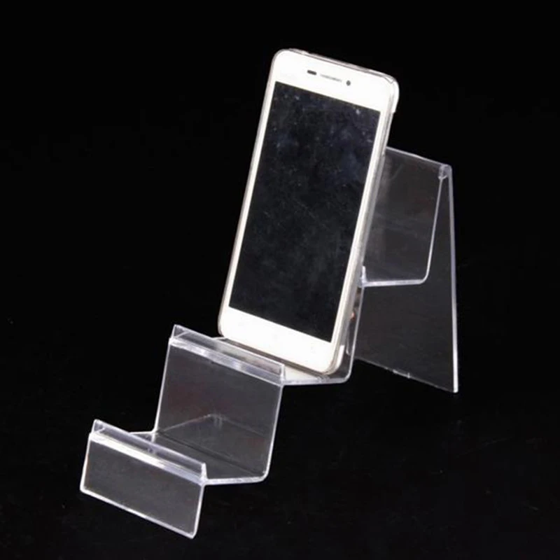 

High-end Clear Acrylic Three Layers Mobile Phone Holder Cellphone Rack Wallet Stand Creative Phone Storage Shelf Home Supplies
