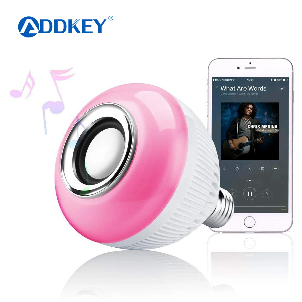 Музыкальная лампа ADDKEY светодиодная со встроенным динамиком 6 Вт - Цена: 