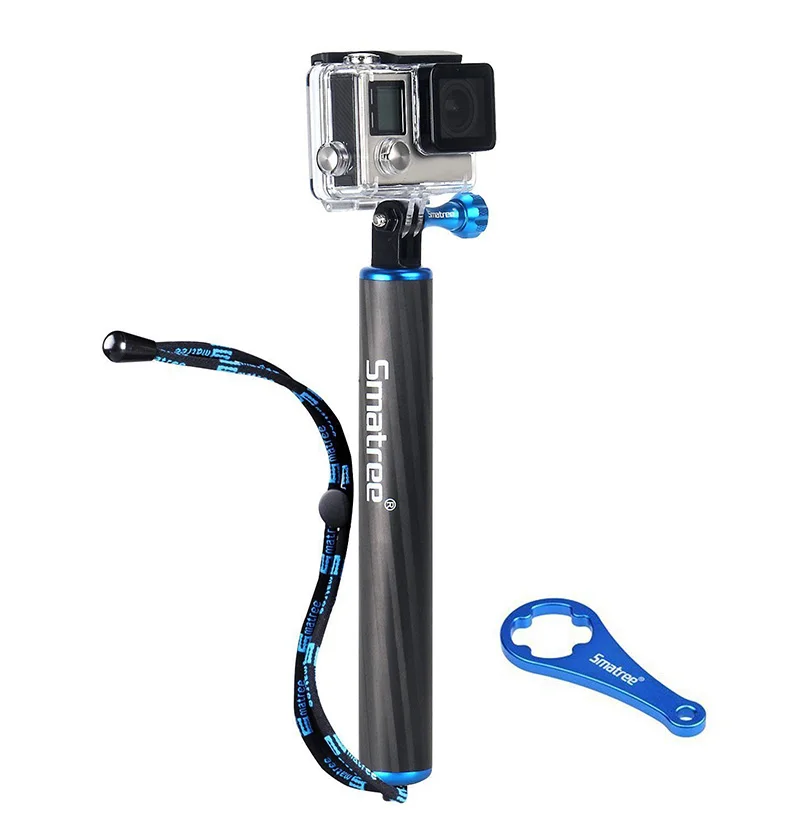 Smatree SmaPole F1 Водонепроницаемый плавающая селфи-Палка с углеродного волокна ручка-держатель для экшн-камеры GoPro Hero 8/7/6/5/4/3+, для OSMO экшн Камера