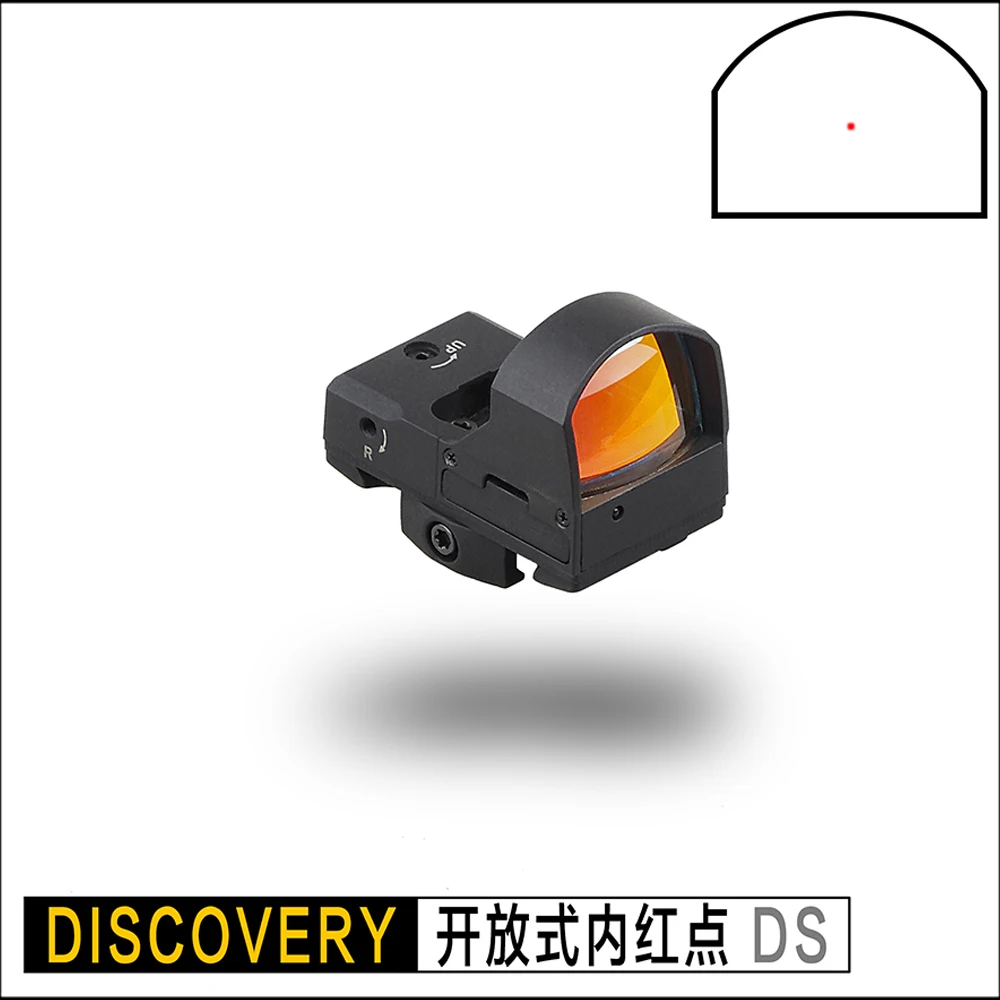 DISCOVERY rifle pistol red dot Sight scope for picatinny rail mount base Open key to adjust brightness hunting shooting DISCOVERY rifle pistol red dot Sight scope for picatinny rail mount base Open key to adjust brightness hunting shooting