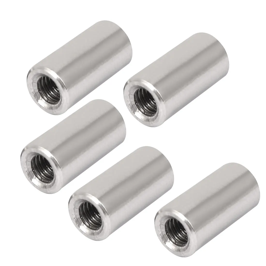 

UXCELL M6 Rose Joint Adapter Threaded Rod Bar Stud Round Coupling Connector Nuts 5Pcs