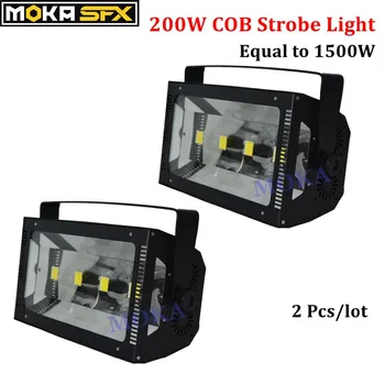 

2pcs LED COB Atomic 200W Flash COB Strobe Lighting Equal to 1500W Strobe for Disco Bar Nightclub Wedding Stage Party Decoration