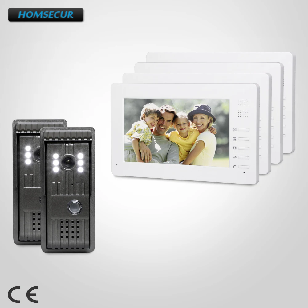 

HOMSECUR 7inch Wired Video Security Door Phone with IR Night Vision for Home Security XC003+XM706