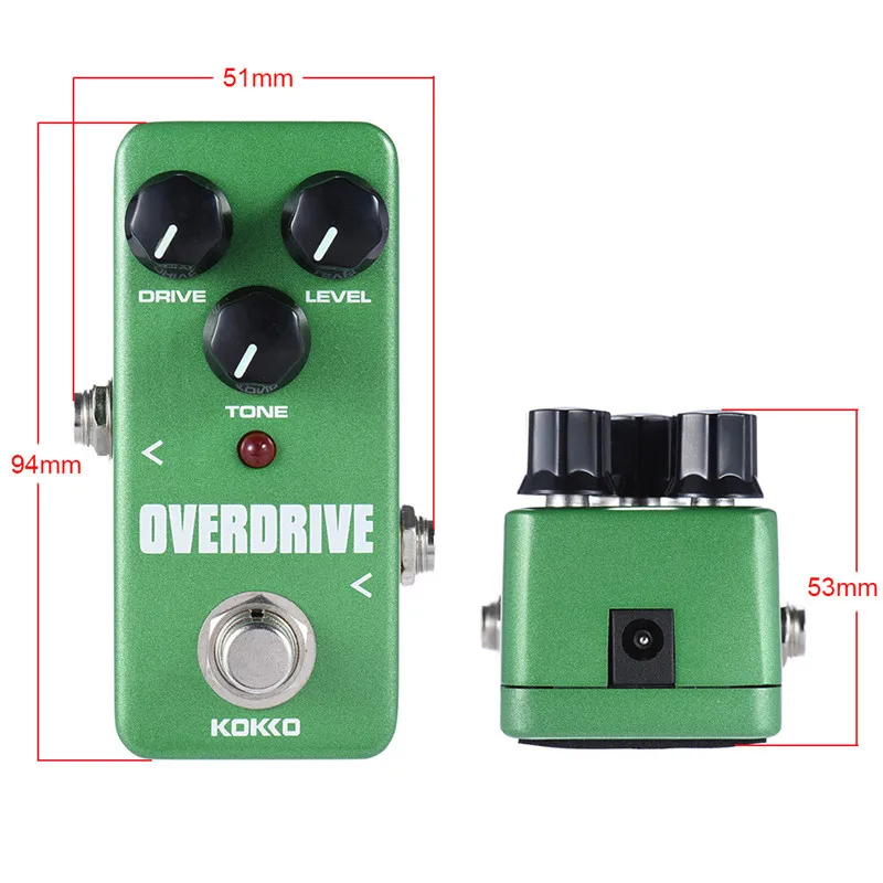 KOKKO FOD3 Mini Overdrive Guitarra педаль портативная эффектов для электрогитары музыкального