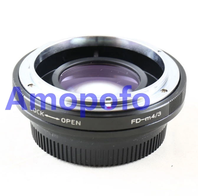 Amopofo FD-M4/3 фокусное скоростной редуктор переходник для бустера для Canon FD Крепление объектива к костюму для цифровой камеры Olympus M4/3 GH4 GX7 E-PL2, E-PL3, E-PM1