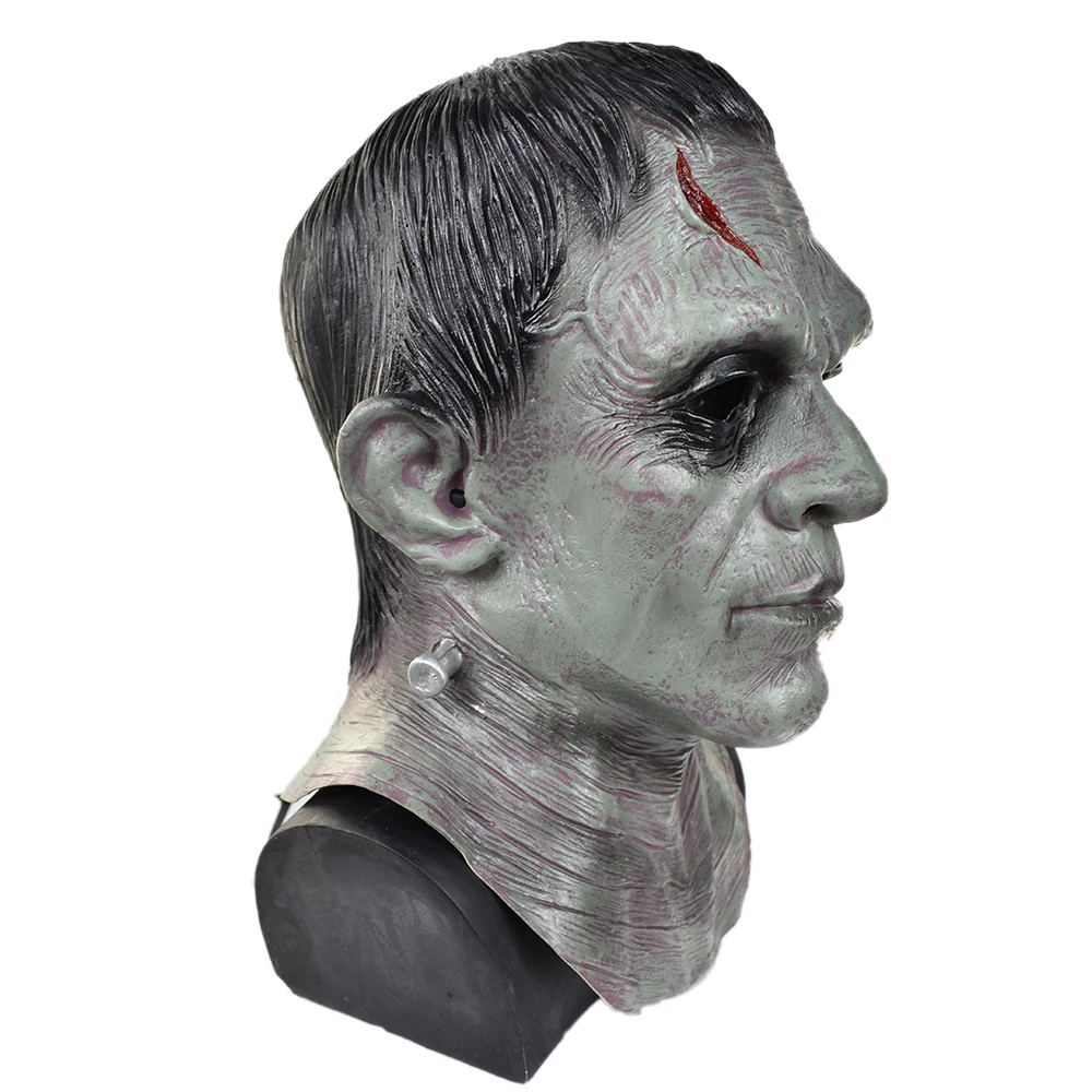 Роскошная маска монстра Франкенштейна, латексная маска Бориса карлоффа, Маскарадная маска для Хэллоуина, косплей из фильма зомби