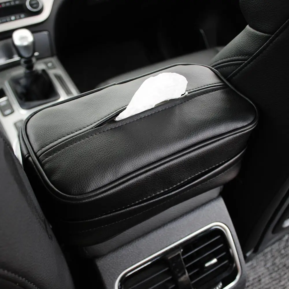 Tissue Paper Box For Car Leather Tissue Box Paper Case Organizer