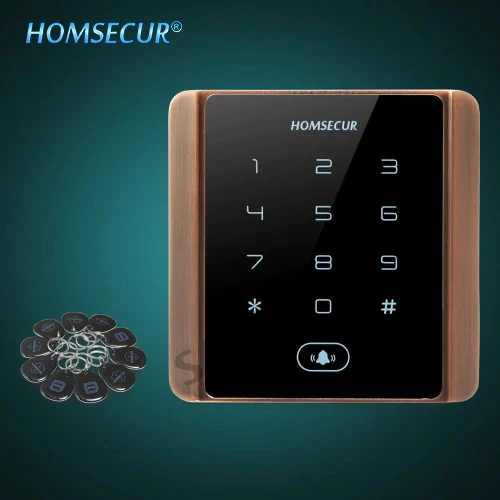 

HOMSECUR US Local Delivery Waterproof Door Lock 125Khz RFID Access Control+Wiegand 26+Doorbell+Backlight