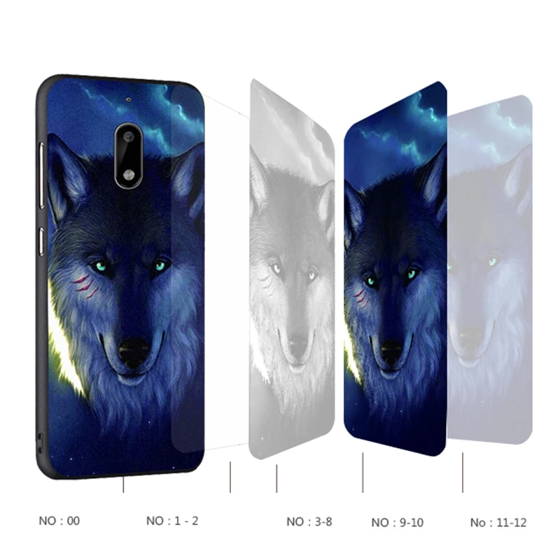 Nokia 6 Case Original Cover for Nokia 6 Case bag Cover Skin Wolf Fish Skull Nokia6 Fundas 100% BiNFUL 3