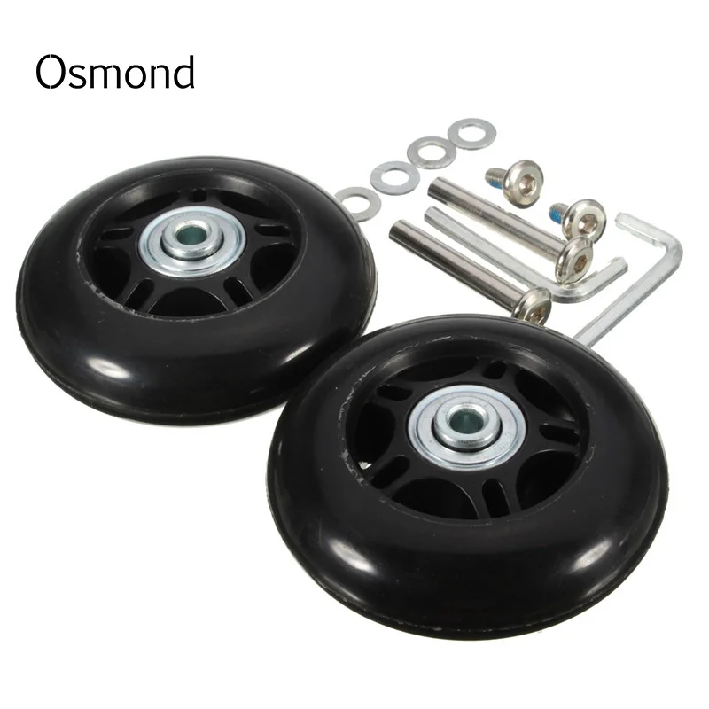 Osmond 75x22MM Luggage Suitcase Replacement Wheels Axles 40 Wrench