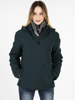 

Winter jacket with hood-green