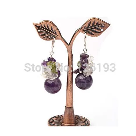 

Natural Stone Crystal Peridot Real Pearls Drop Dangle Boho Earring Women Handmade bohemian Jewelry offer Drop shipping