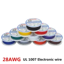 10m ul 1007 28awg 10 cores linha de cabo de fio elétrico estanhado fio de cobre pcb rohs ul certificação isolado cabo led