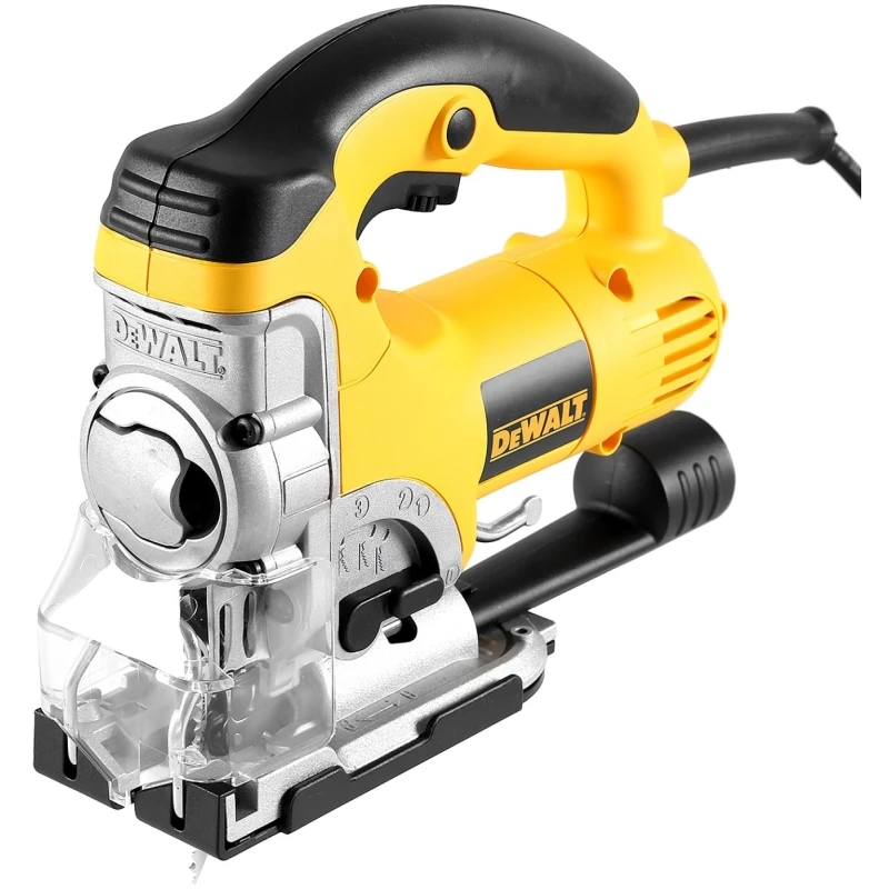 Лобзик электрический DeWalt DW331K (Мощность 701 Вт, регулировка скорости, маятниковая функция, быстрая замена пилки, литая подошва)