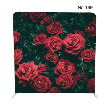 

Gold sparkle and red rose background for photo booth photography