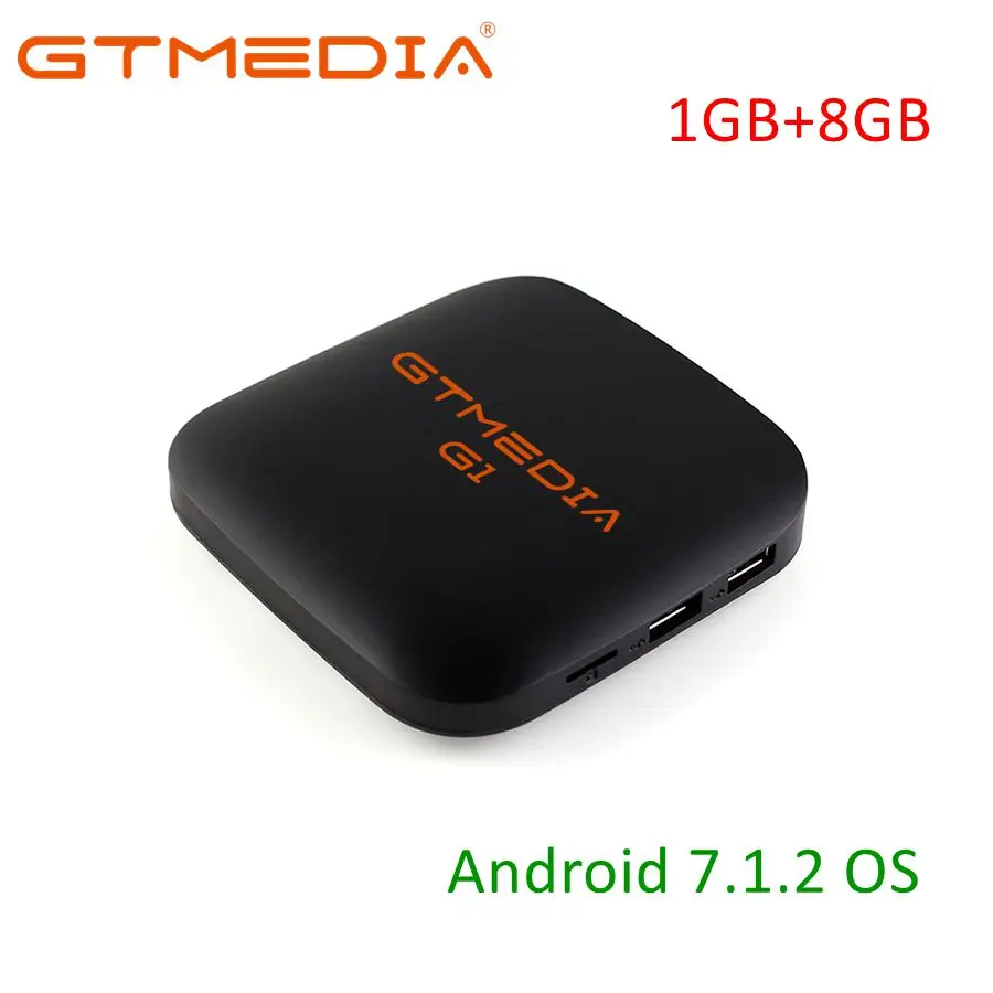

GTMEDIA G1 TV Box S905W Android 7.1 Media Player 1GB RAM 8GB ROM Set Top Box 4Kx2K HEVC H.265 HD 2.4G Wifi Smart TV Box Genuine