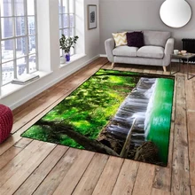 Else зеленый водопад река цветочный вид 3d принт нескользящие микрофибры Гостиная Декоративные Современные моющиеся области коврик