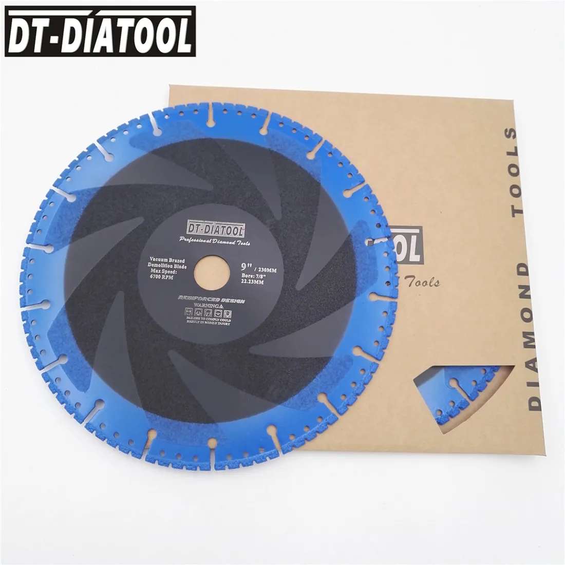DT-DIATOOL 2pcs 9" 230MM Vacuum Brazed Diamond saw blade Cutting Disc all Purpose