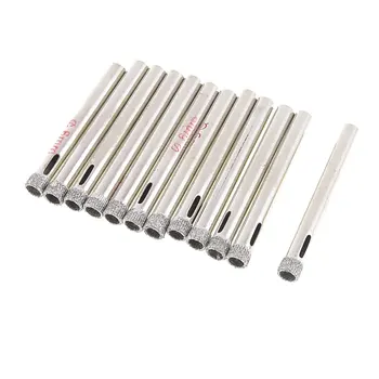 

UXCELL Hot 12pcs/lot 50mm Length 6mm Cutting Hole 3.5mm Shank Hole Diamond Tool Drill Bit Granite Ceramic Tile Glass Hole Saw