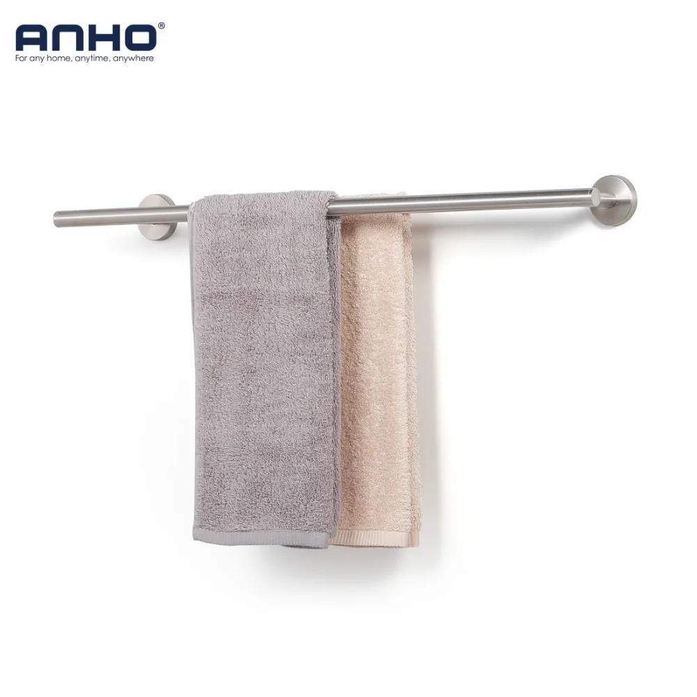 304 Stainless Steel Towel Holder Double Round Tube Bathroom Hanger
