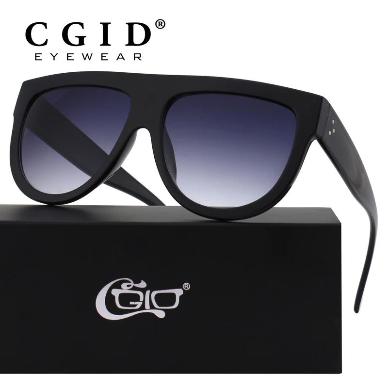 

CGID Sun Glasses For Women Brand Designer Fashion Luxury Oversized Vintage Sunglasses Retro Female Flat Eyewear with UV400 MJ69