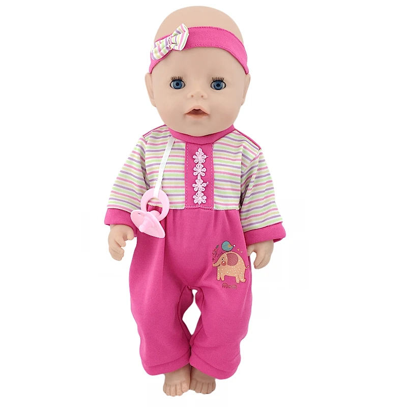 

Born New Baby Fit 18 inch 40cm- 43cm Clothes For Doll Pink Red Purple Dress Suit Clothes Accessories For Baby Birthday Gift