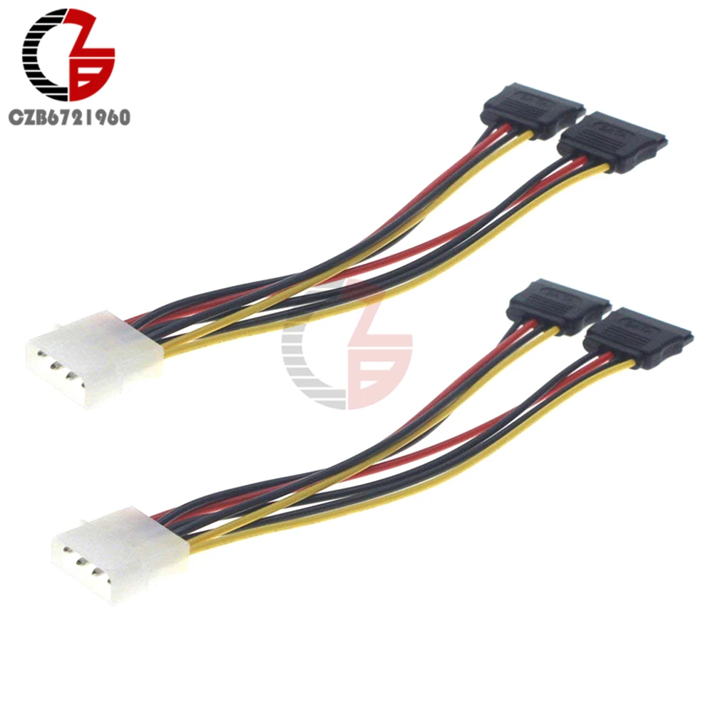 5 шт. 4 Pin IDE Molex к 2 серия ATA SATA адаптер питания кабель провод разъем|power cable|ide power cableide