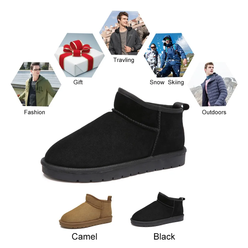 k842275139ts Botas De 47 Sapatos Bota on Grande Pele Inverno K842275139hs Camelo Porte Homem Scrub Com Preto Quente Novas Casuais Neve Slip Homens Curto wBTESZq5Z