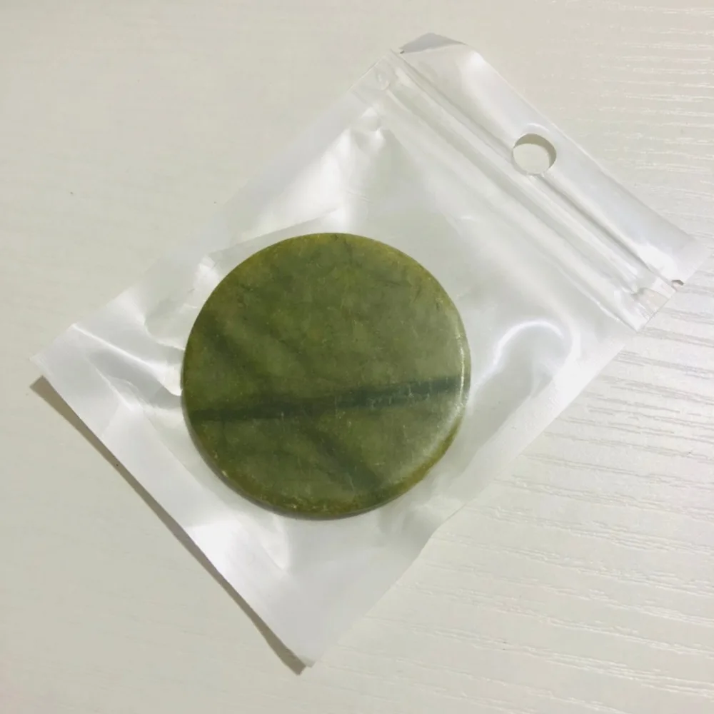 

GLESUM Artificial JADE STONE Round Adhesive Glue Eyelashes extension Platform 5pcs/package free shipping
