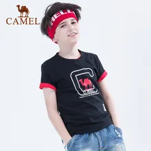 CAMEL/Детские весенне-летние модные спортивные футболки для мальчиков; быстросохнущая эластичная хлопковая футболка