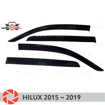 

Window deflector for Toyota Hilux 2015~ rain deflector dirt protection car styling decoration accessories molding