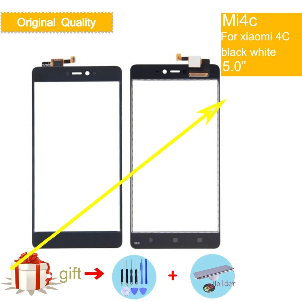 

Mi4c Original Quality TouchScreen For Xiaomi Mi 4C Mi4C M4C Touch Screen Digitizer Touch Panel Sensor Front Glass Lens NO LCD