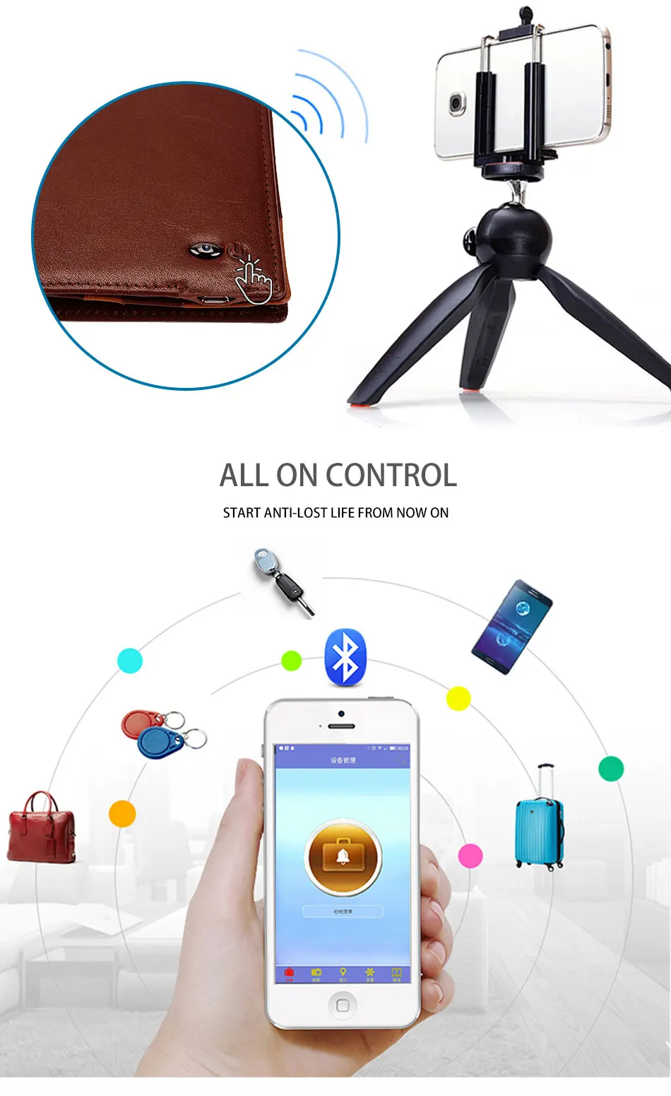 Modoker бренд Для мужчин кошелек руки Сумки клатч carteiras с Bluetooth отслеживания Smart Женские Кошельки