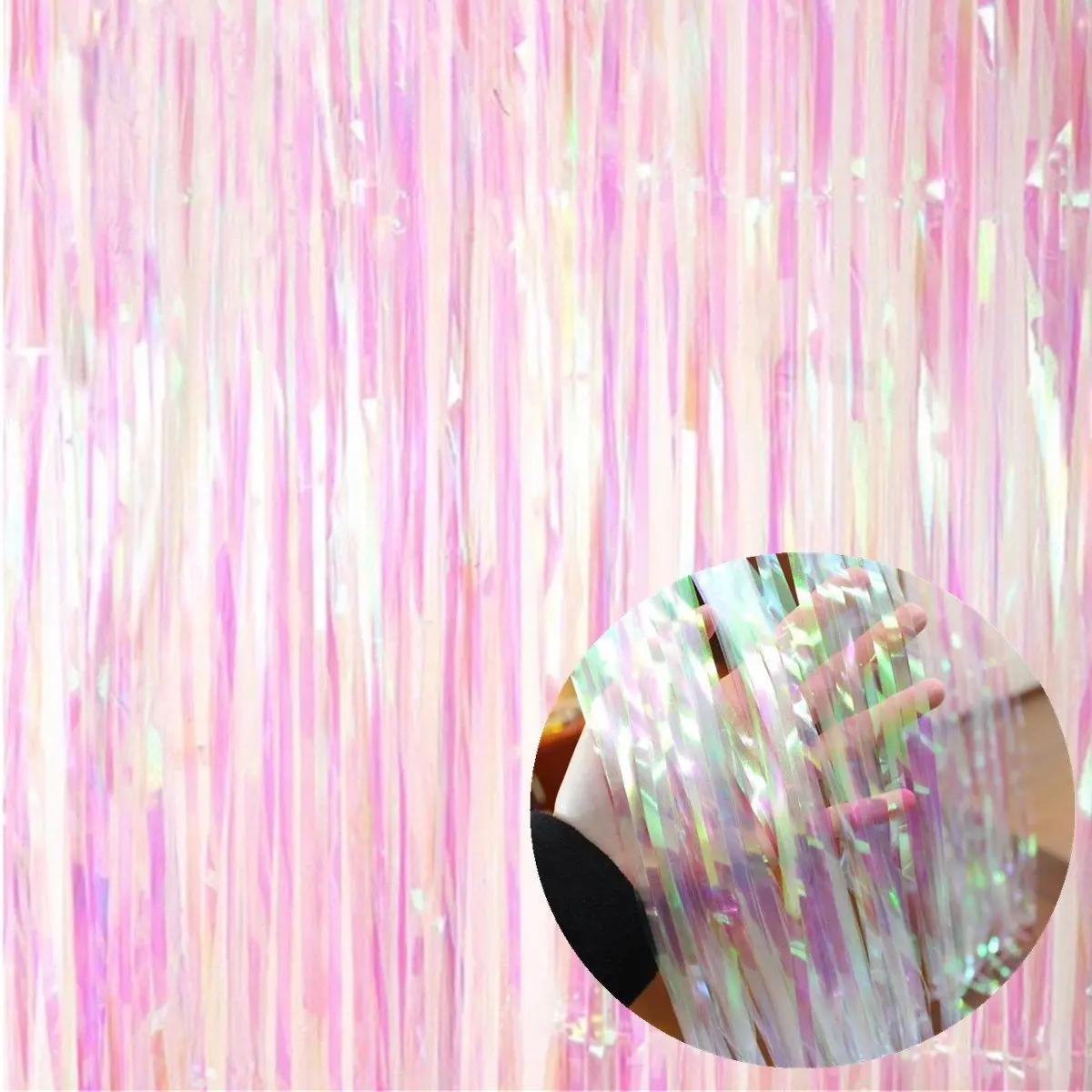 Goedkoop Opknoping Shimmer Iriserende Folie Gordijn Party Achtergronden 1*2 m 1*1 m Muur Achtergrond Gordijnen Foto Props Wedding Decorations Geschenken