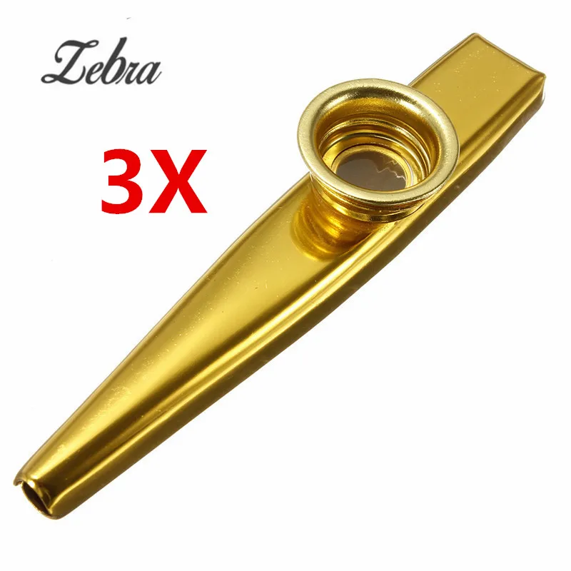 Зебра 3 шт./компл. Простой Легкий металлическая гармоника рот флейта kazoo для гитары музыкальный инструмент Lover игрушка в подарок - изображение